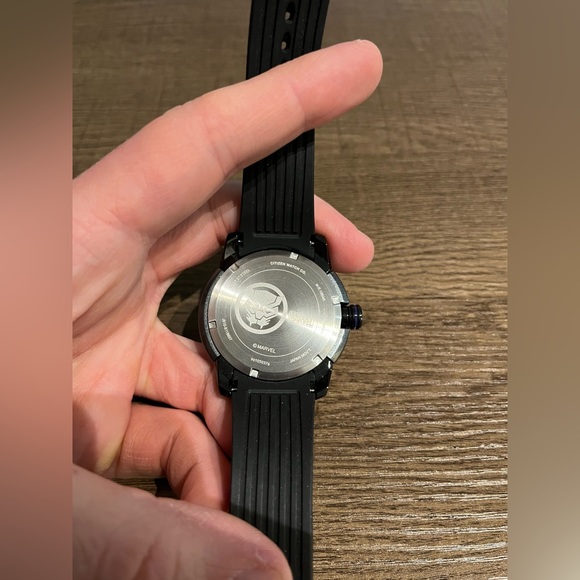 Men’s Citizen Eco-Drive Black Panther Black IP Strap Watch- excellent condition! - Picture 6 of 8